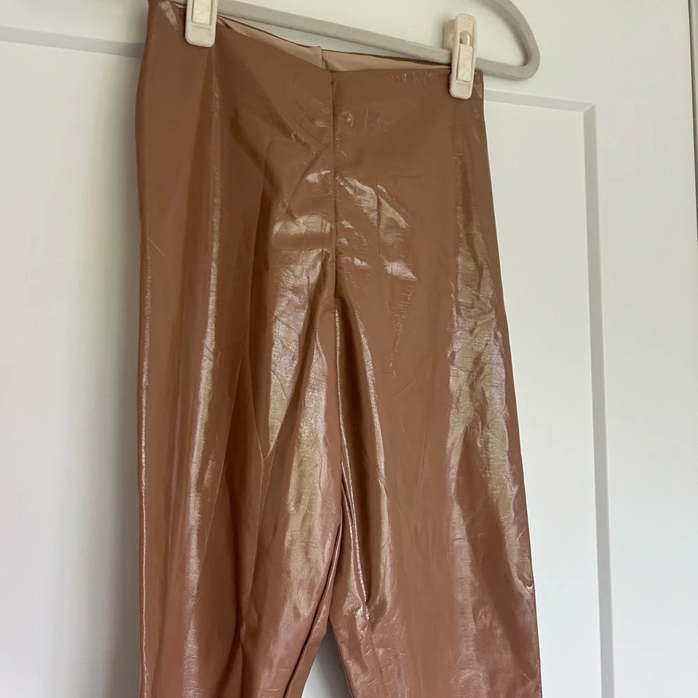 Commando Patent Leather Leggings in Tan
